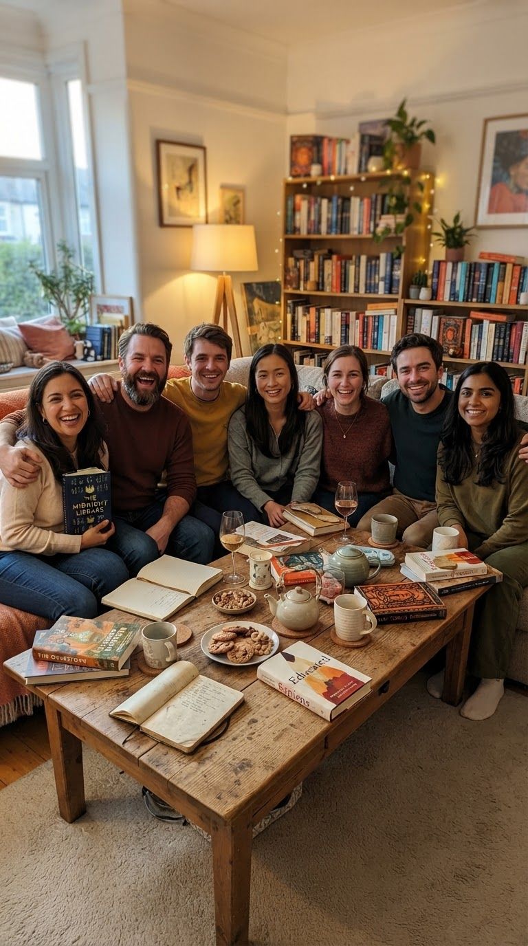 Friends gathered for book club
